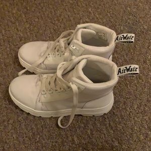 Size 8 white doc marten shoes